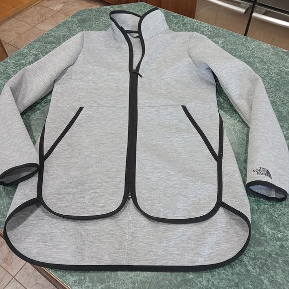 Women's THE NORTH FACE Neo 3-D Thermal Full Zip Gray Jacket Size Small Pockets - Picture 1 of 14